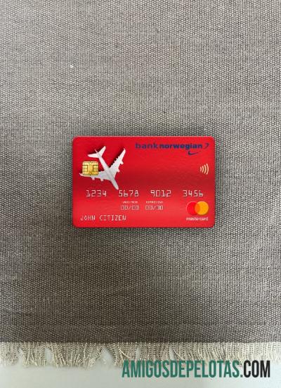 Banco da Noruega Norueguês AS Bank Mastercard Photolook Front exemplo real